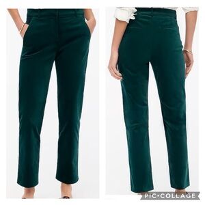 J. Crew Dark Green Straight Leg Pants